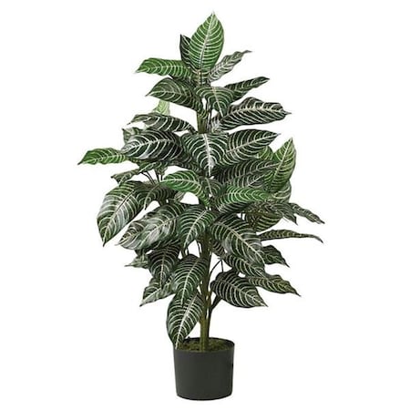 Nearly Natural 3 ft. Zebra Silk Plant 6542